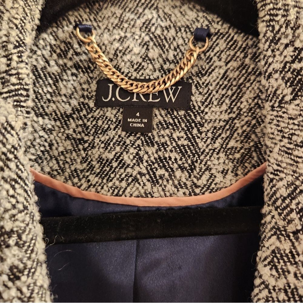 J.Crew Relaxed double-breasted blazer in Italian flecked herringbone size 4 - Picture 13 of 16